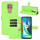 For Motorola Moto G9 / G9 Play Litchi Texture Horizontal Flip Protective Case with Holder & Card Slots & Wallet(Green) - 1