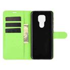 For Motorola Moto G9 / G9 Play Litchi Texture Horizontal Flip Protective Case with Holder & Card Slots & Wallet(Green) - 3