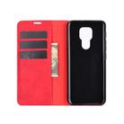 For Motorola Moto G9 / G9 Play Retro-skin Business Magnetic Suction Leather Case with Holder & Card Slots & Wallet(Red) - 2