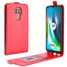 For Motorola Moto G9 / G9 Play R64 Texture Single Vertical Flip Leather Protective Case with Card Slots & Photo Frame(Red) - 1