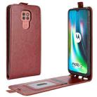 For Motorola Moto G9 / G9 Play R64 Texture Single Vertical Flip Leather Protective Case with Card Slots & Photo Frame(Brown) - 1