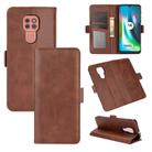 For Motorola Moto G9 / G9 Play Dual-side Magnetic Buckle Horizontal Flip Leather Case with Holder & Card Slots & Wallet(Brown) - 1