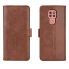 For Motorola Moto G9 / G9 Play Dual-side Magnetic Buckle Horizontal Flip Leather Case with Holder & Card Slots & Wallet(Brown) - 2