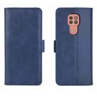 For Motorola Moto G9 / G9 Play Dual-side Magnetic Buckle Horizontal Flip Leather Case with Holder & Card Slots & Wallet(Dark Blue) - 2