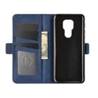 For Motorola Moto G9 / G9 Play Dual-side Magnetic Buckle Horizontal Flip Leather Case with Holder & Card Slots & Wallet(Dark Blue) - 3