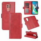 For Motorola Moto G9 / G9 Play Dual-side Magnetic Buckle Horizontal Flip Leather Case with Holder & Card Slots & Wallet(Red) - 1