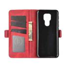 For Motorola Moto G9 / G9 Play Dual-side Magnetic Buckle Horizontal Flip Leather Case with Holder & Card Slots & Wallet(Red) - 3