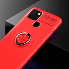 For OPPO Realme C12 Metal Ring Holder 360 Degree Rotating TPU Case(Red+Red) - 2