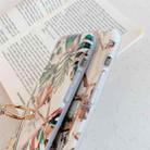 For iPhone 12 mini Plating Geometric Flower Series IMD TPU Mobile Phone Case With Ring Bracket Rhinestones(Pink PC4) - 3