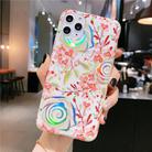 For iPhone 12 / 12 Pro Colorful Laser Flower Series IMD TPU Mobile Phone Case(Lyre Coral KL4) - 1