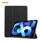 For iPad Air 2022 / 2020 10.9 / iPad Pro 11 2018 ENKAY ENK-8013 PU Leather + Plastic Smart Case with Three-folding Holder(Dark Blue) - 1