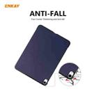 For iPad Air 2022 / 2020 10.9 / iPad Pro 11 2018 ENKAY ENK-8013 PU Leather + Plastic Smart Case with Three-folding Holder(Dark Blue) - 2