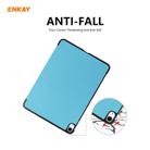 For iPad Air 2022 / 2020 10.9 / iPad Pro 11 2018 ENKAY ENK-8013 PU Leather + Plastic Smart Case with Three-folding Holder(Light Blue) - 2
