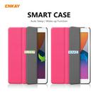 For iPad 10.2 2021 / 2020 / 2019 ENKAY ENK-8014 PU Leather + Plastic Smart Case with Three-folding Holder(Rose Red) - 2