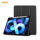 For iPad Air 2022 / 2020 10.9 / iPad Pro 11 2018 ENKAY ENK-8015 PU Leather + TPU Smart Case with Pen Slot(Black) - 1