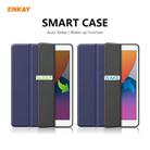 For iPad 10.2 2021 / 2020 / 2019 ENKAY ENK-8016 PU Leather + TPU Smart Case with Pen Slot(Dark Blue) - 2