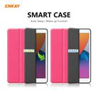 For iPad 10.2 2021 / 2020 / 2019 ENKAY ENK-8016 PU Leather + TPU Smart Case with Pen Slot(Rose Red) - 2