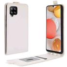 For Samsung Galaxy A42 5G  R64 Texture Single Vertical Flip Leather Protective Case with Card Slots & Photo Frame(White) - 1