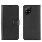 For Samsung Galaxy A42 5G Litchi Texture Horizontal Flip Protective Case with Holder & Card Slots & Wallet(Black) - 2