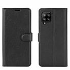 For Samsung Galaxy A42 5G Litchi Texture Horizontal Flip Protective Case with Holder & Card Slots & Wallet(Black) - 2