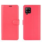 For Samsung Galaxy A42 5G Litchi Texture Horizontal Flip Protective Case with Holder & Card Slots & Wallet(Red) - 2