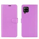 For Samsung Galaxy A42 5G Litchi Texture Horizontal Flip Protective Case with Holder & Card Slots & Wallet(Purple) - 2