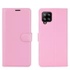 For Samsung Galaxy A42 5G Litchi Texture Horizontal Flip Protective Case with Holder & Card Slots & Wallet(Pink) - 2