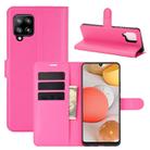 For Samsung Galaxy A42 5G Litchi Texture Horizontal Flip Protective Case with Holder & Card Slots & Wallet(Rose red) - 1