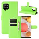 For Samsung Galaxy A42 5G Litchi Texture Horizontal Flip Protective Case with Holder & Card Slots & Wallet(Green) - 1