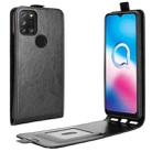 For Alcatel 3X 2020 R64 Texture Single Vertical Flip Leather Protective Case with Card Slots & Photo Frame(Black) - 1