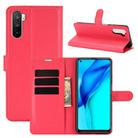For Huawei Mate 40 lite/Mai Mang 9 Litchi Texture Horizontal Flip Protective Case with Holder & Card Slots & Wallet(Red) - 1