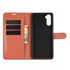For Huawei Mate 40 lite/Mai Mang 9 Litchi Texture Horizontal Flip Protective Case with Holder & Card Slots & Wallet(Brown) - 3