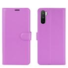 For Huawei Mate 40 lite/Mai Mang 9 Litchi Texture Horizontal Flip Protective Case with Holder & Card Slots & Wallet(Purple) - 2