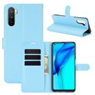 For Huawei Mate 40 lite/Mai Mang 9 Litchi Texture Horizontal Flip Protective Case with Holder & Card Slots & Wallet(Blue) - 1