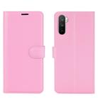 For Huawei Mate 40 lite/Mai Mang 9 Litchi Texture Horizontal Flip Protective Case with Holder & Card Slots & Wallet(Pink) - 2