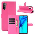 For Huawei Mate 40 lite/Mai Mang 9 Litchi Texture Horizontal Flip Protective Case with Holder & Card Slots & Wallet(Rose red) - 1