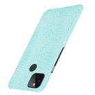 For Google Pixel 4a 5G Shockproof Crocodile Texture PC + PU Case(Light green) - 3