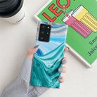 For Samsung Galaxy Note20 Ultra Ocean Wave Coral IMD Glossy Marble Phone Case(Green SD1) - 1