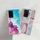 For Samsung Galaxy Note20 Ultra Ocean Wave Coral IMD Glossy Marble Phone Case(Purple SD5) - 3