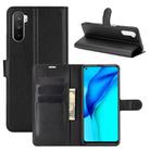 For Huawei Mate 40 lite/Maimang 9 Litchi Texture Horizontal Flip Protective Case with Holder & Card Slots & Wallet(Black) - 1