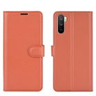 For Huawei Mate 40 lite/Maimang 9 Litchi Texture Horizontal Flip Protective Case with Holder & Card Slots & Wallet(Brown) - 2