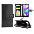 For OPPO Realme C12/C15 Crazy Horse Texture Leather Horizontal Flip Protective Case with Holder & Card Slots & Wallet & Photo Frame(Black) - 1