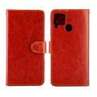 For OPPO Realme C12/C15 Crazy Horse Texture Leather Horizontal Flip Protective Case with Holder & Card Slots & Wallet & Photo Frame(Brown) - 2