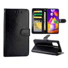 For Samsung Galaxy M31S Crazy Horse Texture Leather Horizontal Flip Protective Case with Holder & Card Slots & Wallet & Photo Frame(Black) - 1