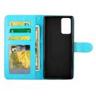 For Samsung Galaxy Note20 Crazy Horse Texture Leather Horizontal Flip Protective Case with Holder & Card Slots & Wallet & Photo Frame(Baby Blue) - 3