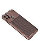 For OPPO Realme C12 Carbon Fiber Texture Shockproof TPU Case(Brown) - 2