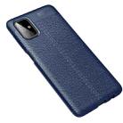 For Galaxy M51 (Side fingerprint) Litchi Texture TPU Shockproof Case(Navy Blue) - 1