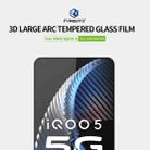 For vivo iQOO5 PINWUYO 9H 3D Curved Full Screen Explosion-proof Tempered Glass Film(Black) - 2