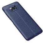 For Xiaomi Poco X3 NFC Litchi Texture TPU Shockproof Case(Navy Blue) - 1