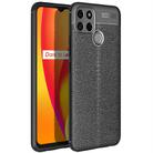 For OPPO Realme C12 Litchi Texture TPU Shockproof Case(Black) - 1